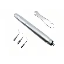 2/4 Holes Dental Air Pneumatic Scaler Low Noise High Frequency Teeth Tartar Remover Cleaning Tool