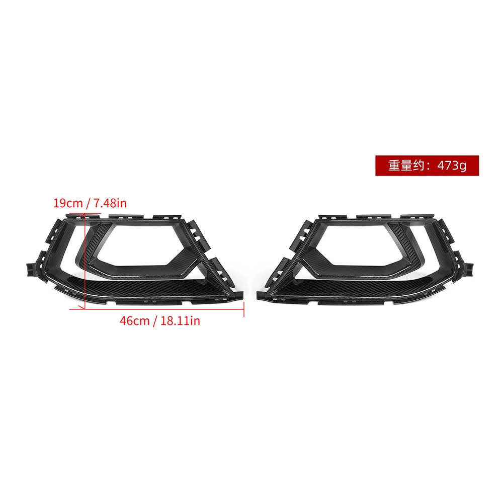 SQ Style G80 G82 Front Duct Dry Carbon Fiber Front Bumper Air Intake Vents Fenders for BMW M3 G80 M4 G82 G83 2021+