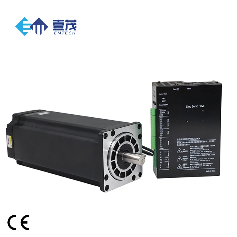Close Loop Hybrid NEMA 42 25N.m 110 Frame 285mm Length Stepper Motor 3-phase 1.2 Degree with Encoder Driver Kit