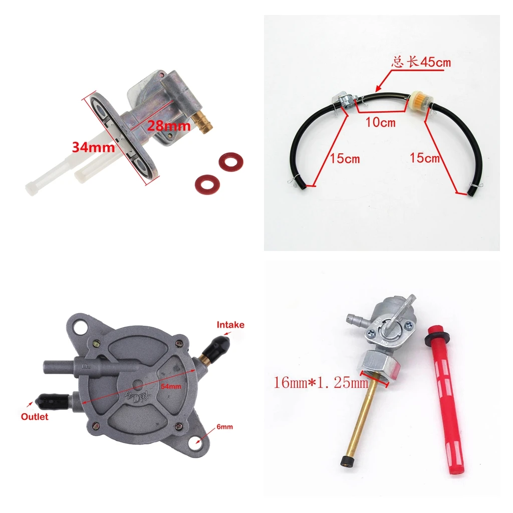 ATV Vacuum Fuel Pump Gas Pipe Fuel Petcock For GY6 50 125cc Moped Scooter Dirt Bike ATV Electric Fuel Gas Pump Transfer Pump