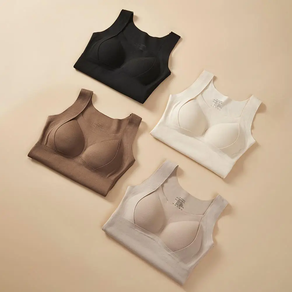 No Cup Leakage Vest 3d Cup Shape Thermal Bottoming Vest for Autumn Winter Self-heating Comfortable Padded Base Top for Women