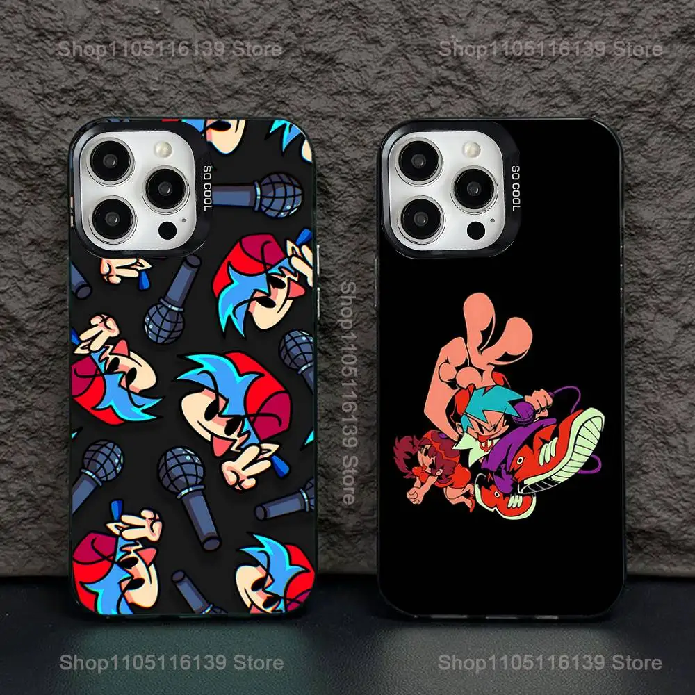 

Game F-Friday Night Funkin Phone Case For iPhone 16,15,14,13,12,11,Pro,XS,Max,Plus,Mini,SE Black Candy Matte Shockproof Cover