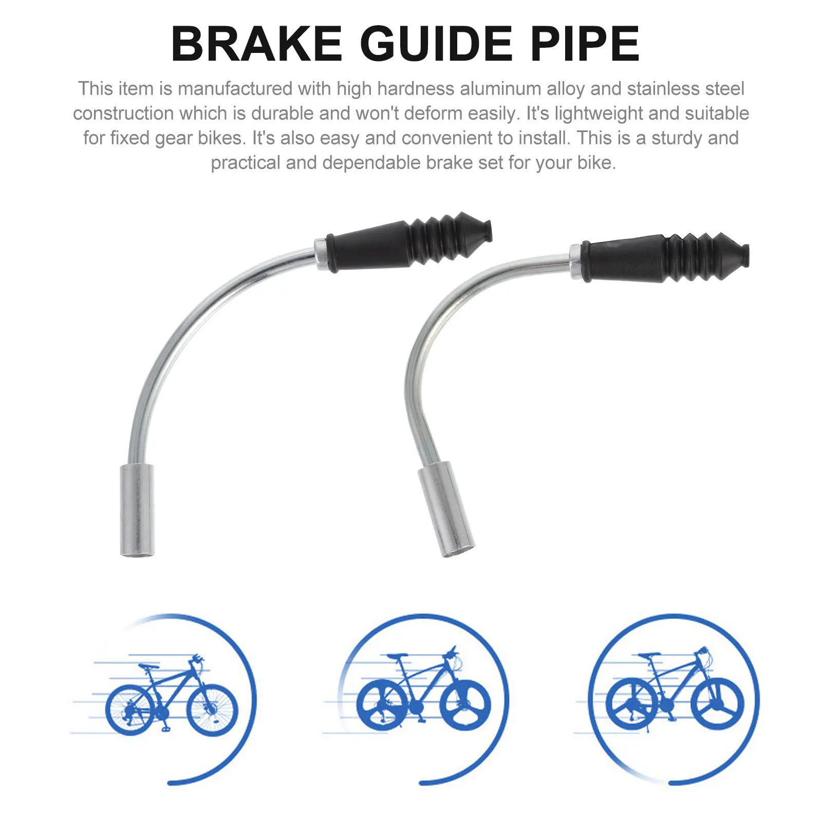 

15Sets Bike Brake Guide Bend Tube Exquisite Process Delicate Texture Fine Workmanship Creative Appearance Dependable Use