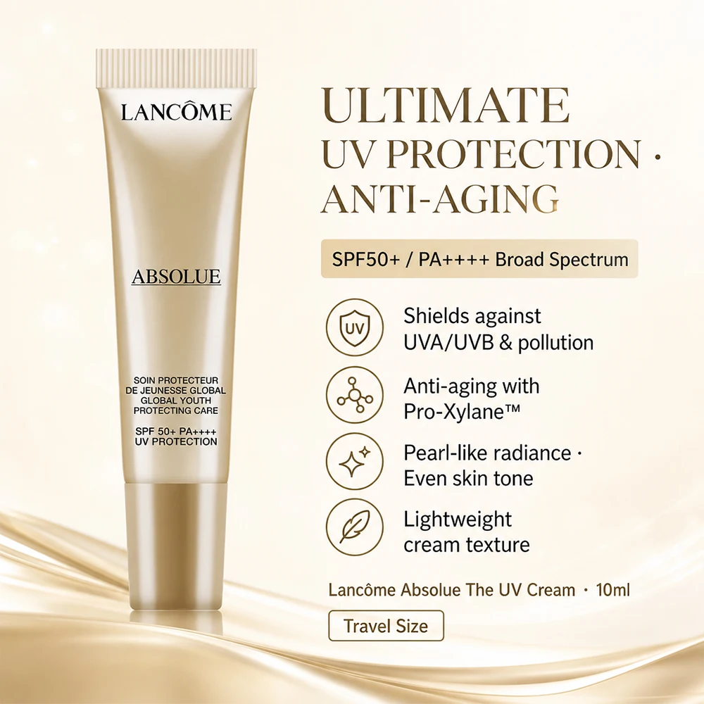 Lancôme Absolue The UV Cream SPF 50+ PA++++ Sunscreen Face Primer Radiance Smoothing Travel Mini Size 10ml