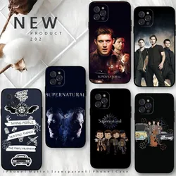 Supernatural C-Celular Funda Phone Case For iPhone15,14,13,12 Mini 11 Pro XR,X,XS,MAX 6S,7,8 Plus Silicone Cover Soft Black