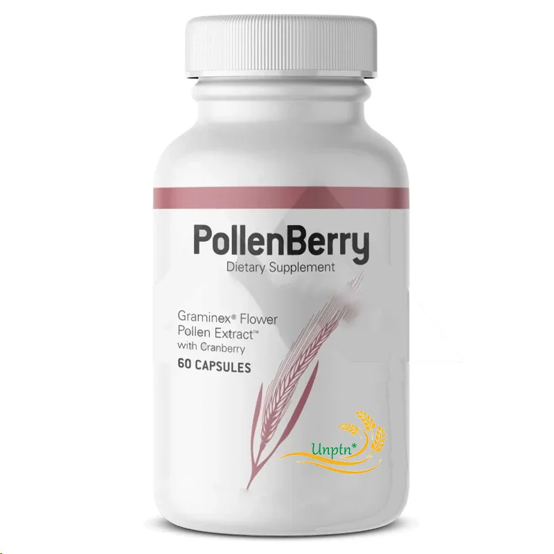 Extracto concentrado de polen, polvo de arándano - Piel, trato urinario y vejiga - Antioxidantes naturales, 60 cápsulas