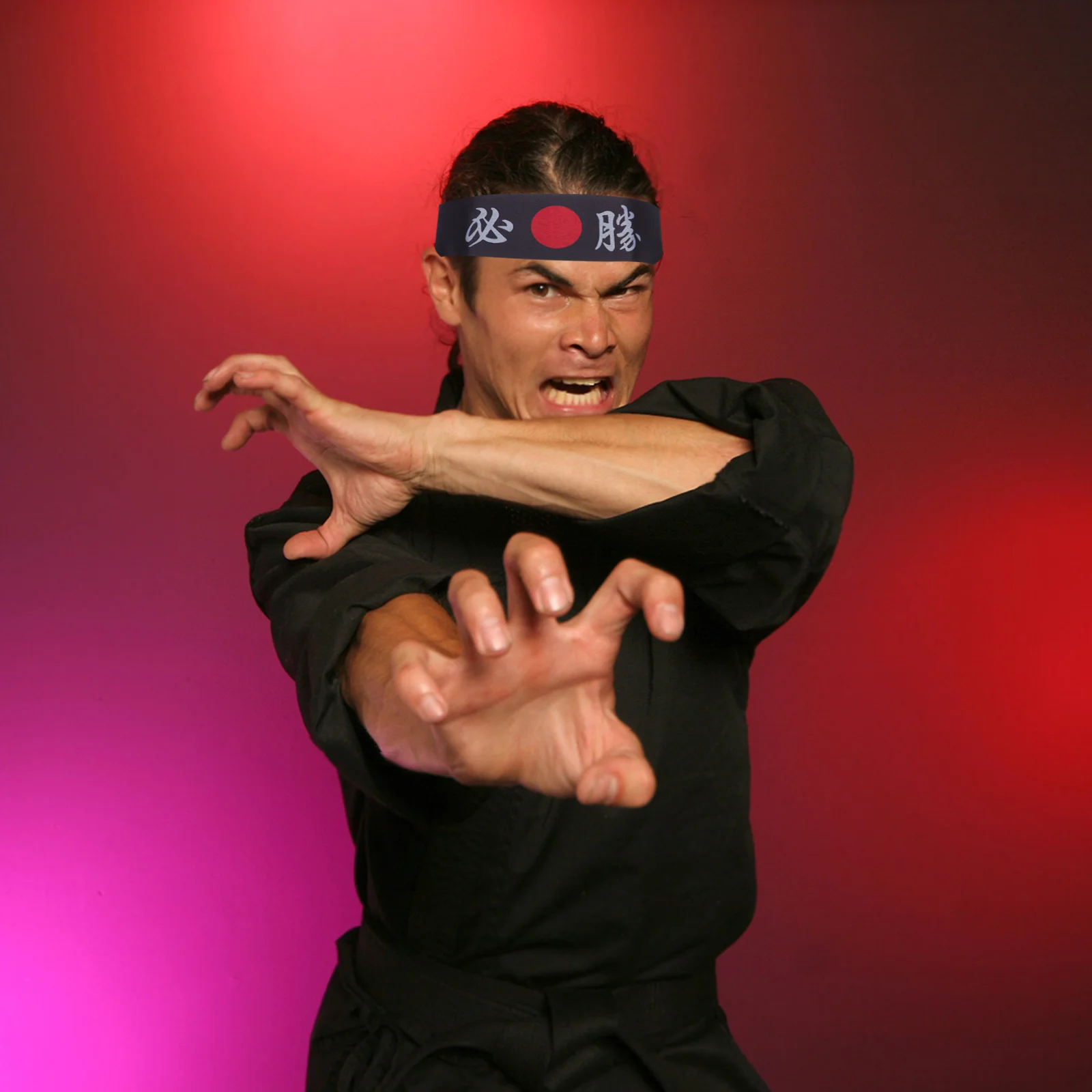 

12Pcs Japanese Inspired Headband Ninja Theme Adjustable Tie Back for Karate Practice Themed Parties Kitchen Work Daily Wear