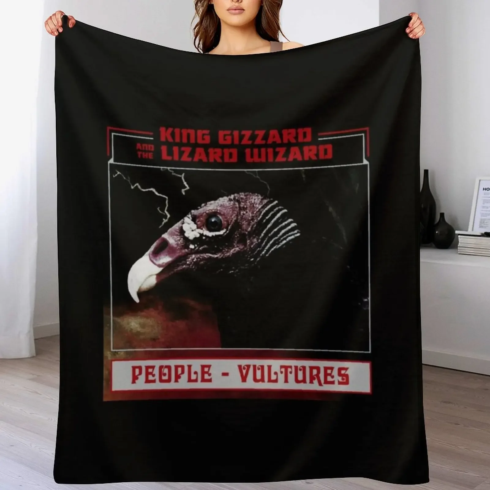 

King Gizz Throw Blanket Stylish Decor Blanket Gift for Friends Roommate