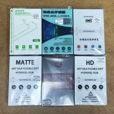 50PCS TPU Universal HD Quick Repair Matte Privacy Hydrogel Film Screen Protector for All Phone Hydraulic Film Cutting Machine
