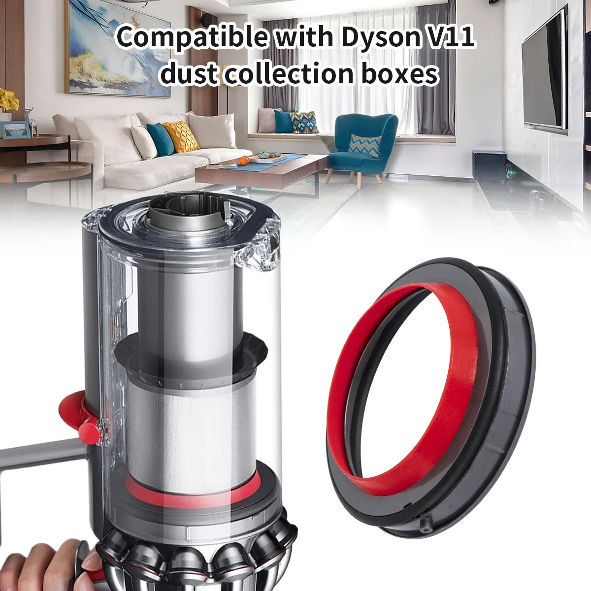 1 قطعة مزبلة أسفل غطاء ختم حلقة مطاطية لملحقات حاوية النفايات دايسون هوفر V11 V15