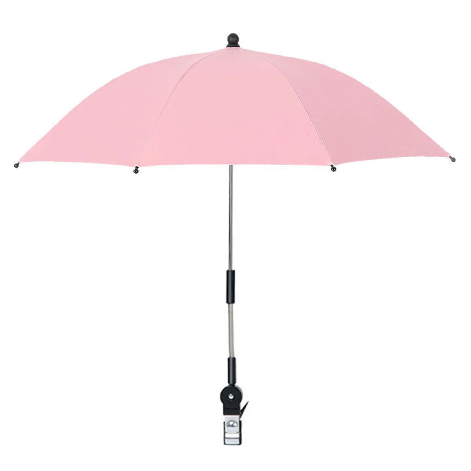 Draagbare buitenstoelparasol met universele klem 360° °   Volledig in hoek verstelbare waterdichte UV-blokkerende parasol geschikt voor strand, patio en camping