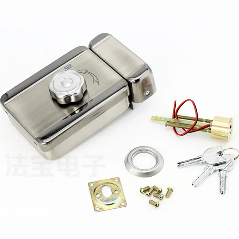 

Алюминиевая головка 12 В, замок двигателя, духовный бесшумный замок контроля доступа, аренда двери, двойная головка, можно подключить