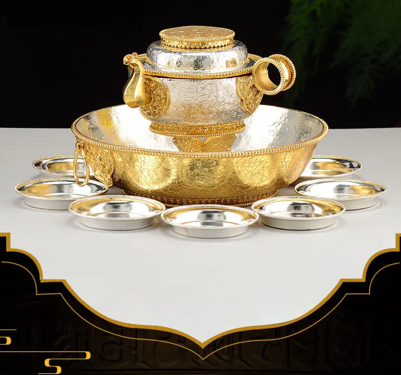Cz amphibious offering plate  handmade water  bowl seven offering plate water god of wealth water offering cup