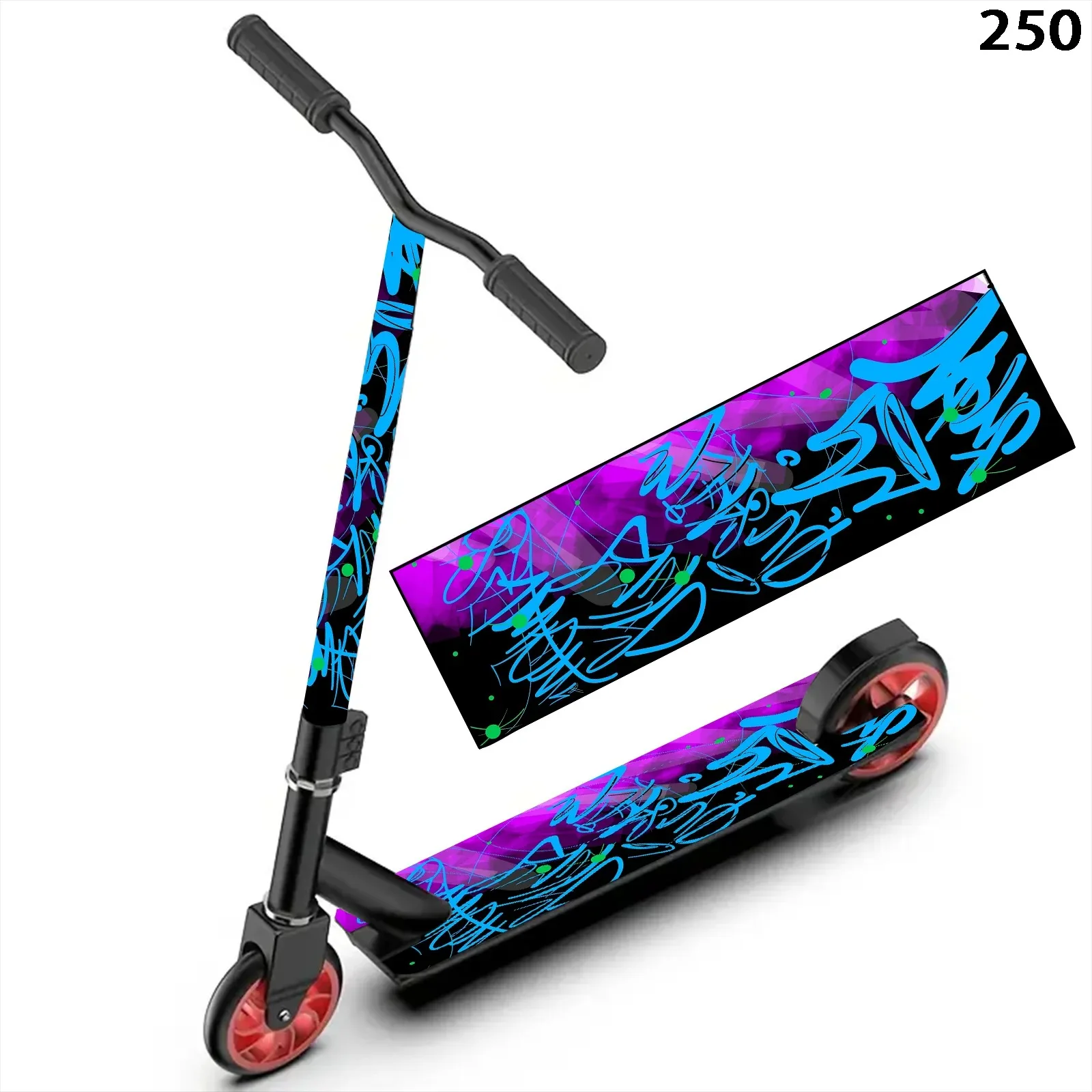 1 Wild Shades Graffiti Fiesta Pattern Scooter Sticker, Decorative Sticker - Cool DIY for Electric Scooters, Portable