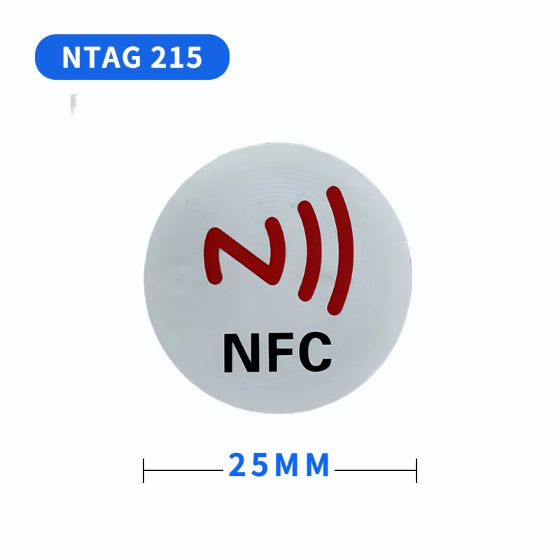 

100pcs/Lot NFC Tag Sticker Universal Label 13.56Mhz ISO14443A NFC Ntag213/215/216 Sticker Tag RFID for all NFC enabled phones