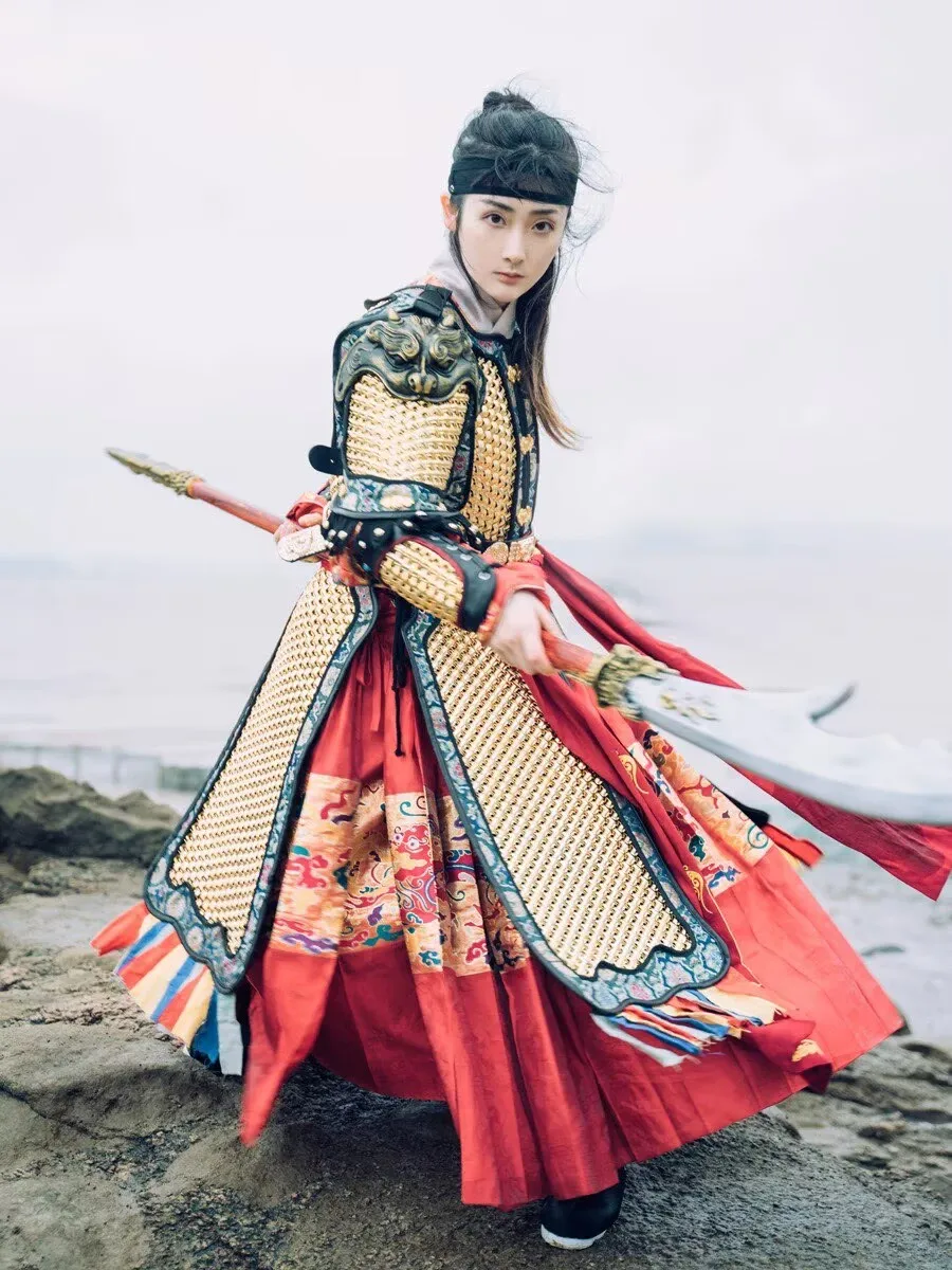Real Armor Women Ming Dynasty Upright Stainless Steel Armour Medieval Warrior Outfit Unisex Practice Battle Gear Real Armor Men