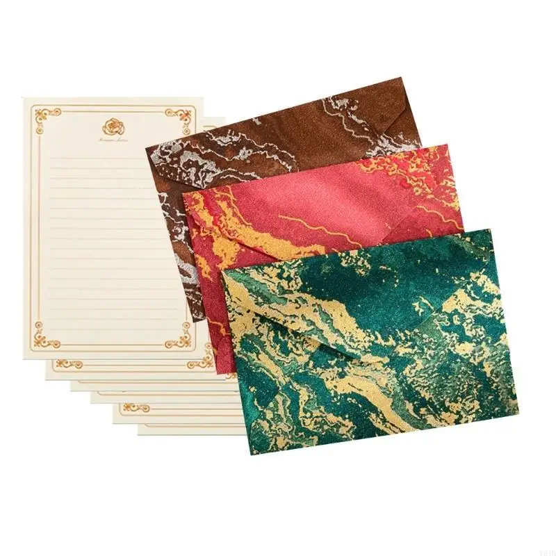 Y5JB 1 Set Chinese Styles Stationery Paper and Envelopes Set Deer Writing Paper