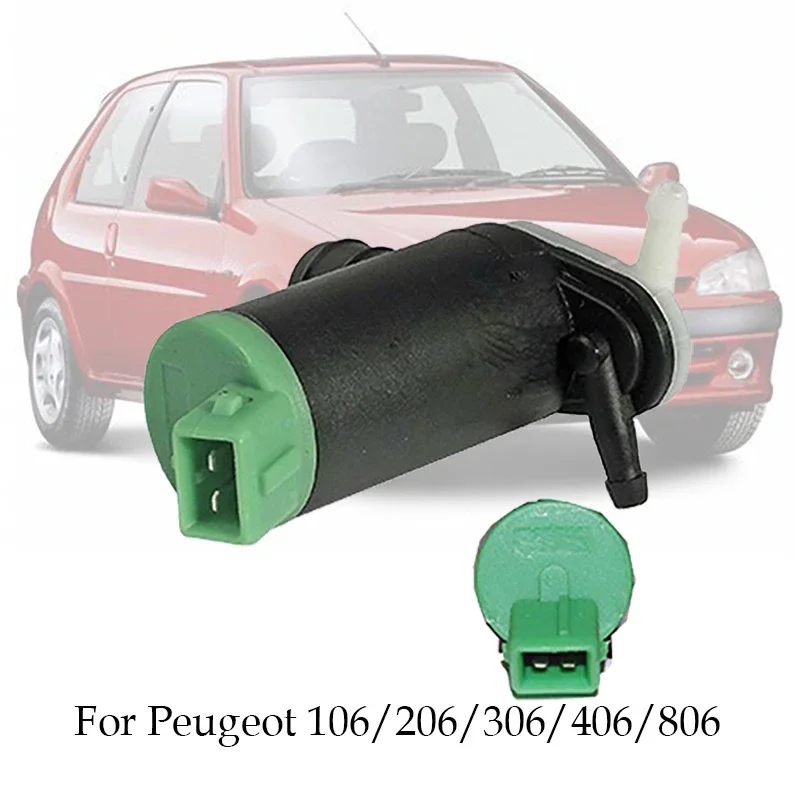 Windscreen Washer Pump 643460 For Peugeot Citroen Fiat Lancia 12V Twin Outlet