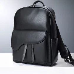 Genuine Leathe Men's Backpack New Design Travel Backpack Casual School Backpacks Business For Laptop Bag Pack Large