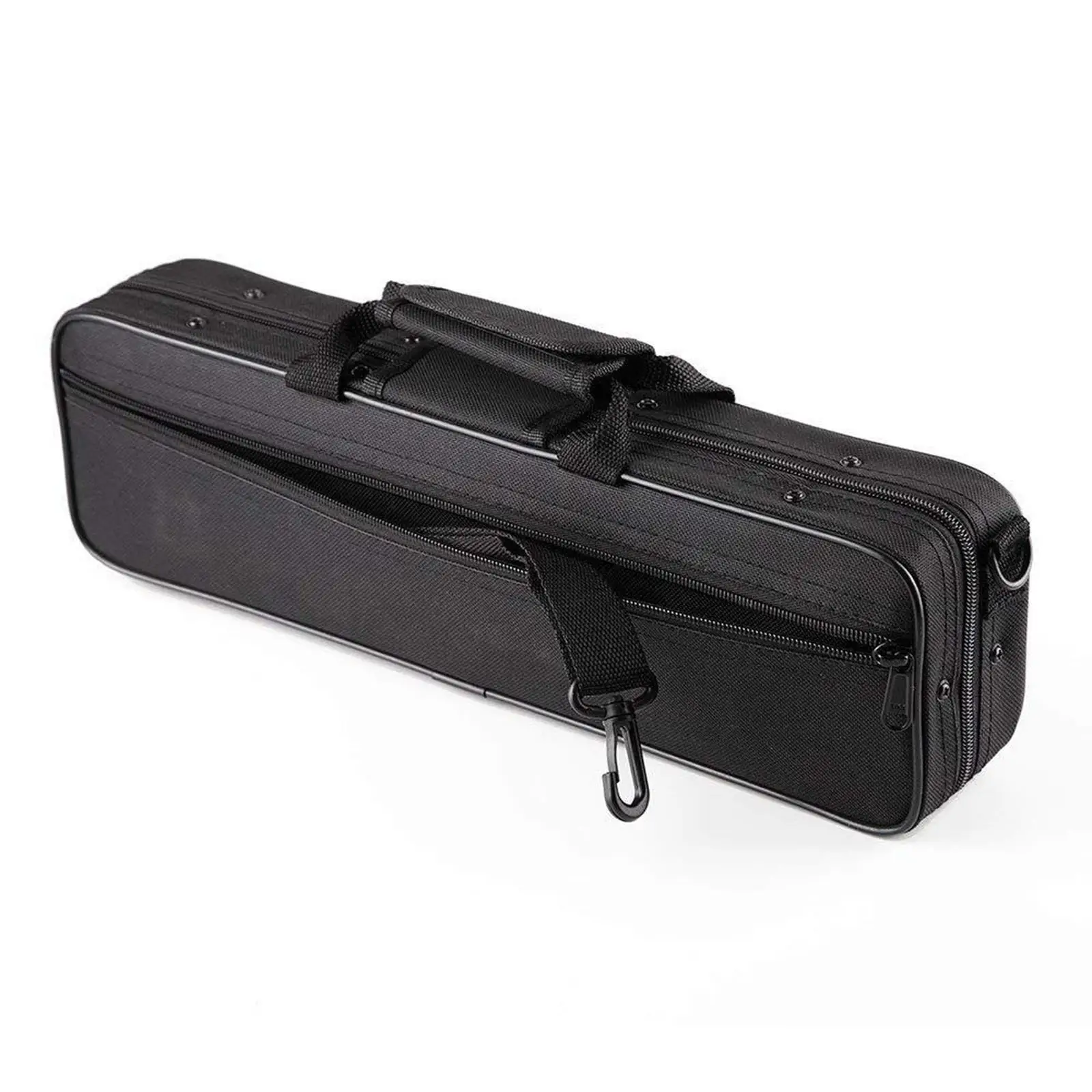 Padded Flute Storage Bag Canvas Waterproof Travel Case with Shoulder Strap for Musical Instrument Carrying