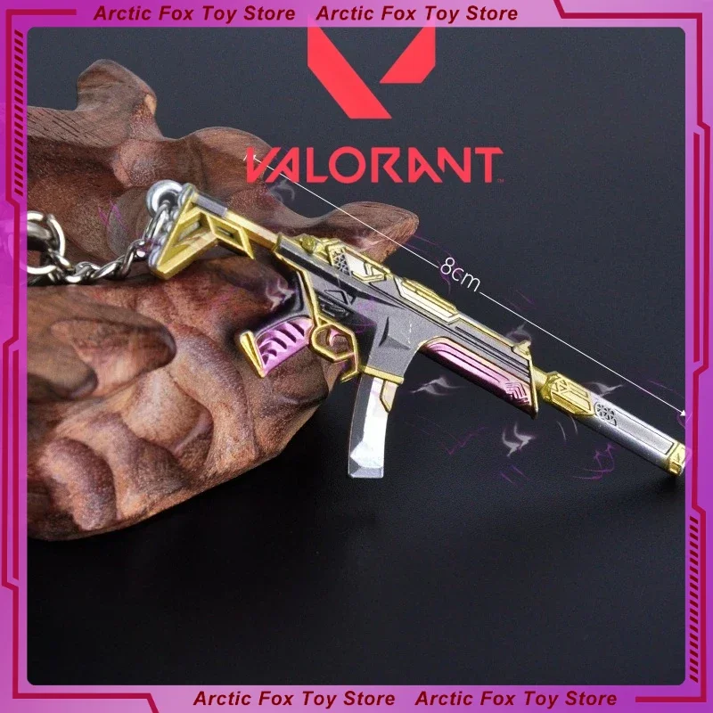 8 cm Valorant Spiel Prime Spectre Schlüsselbund Gewehre Maschine Waffe Modell Reaver Metall Peripherie Maschine Gun Metall Modell Geschenke Spielzeug