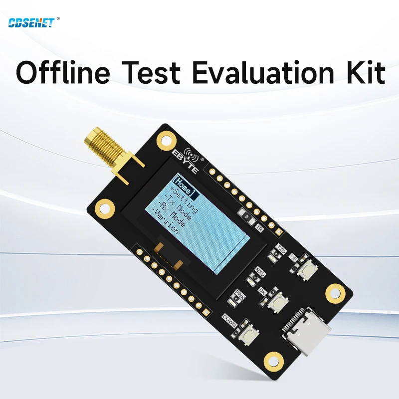 Lora RFトランシーバーオフラインテスト開発キット、oledディスプレイcdsenet E32-400MBL-SC 20dbm、長距離ボタン制御、433mhz