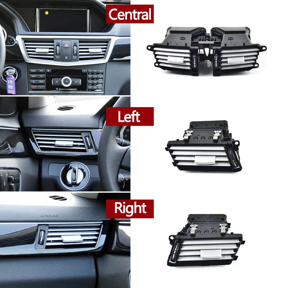 Car Front Dashboard Left Right Middle AC Vent Grille Outle Assembly For Mercedes Benz E Class W212 2009-2012 E200 E250 E260 E300