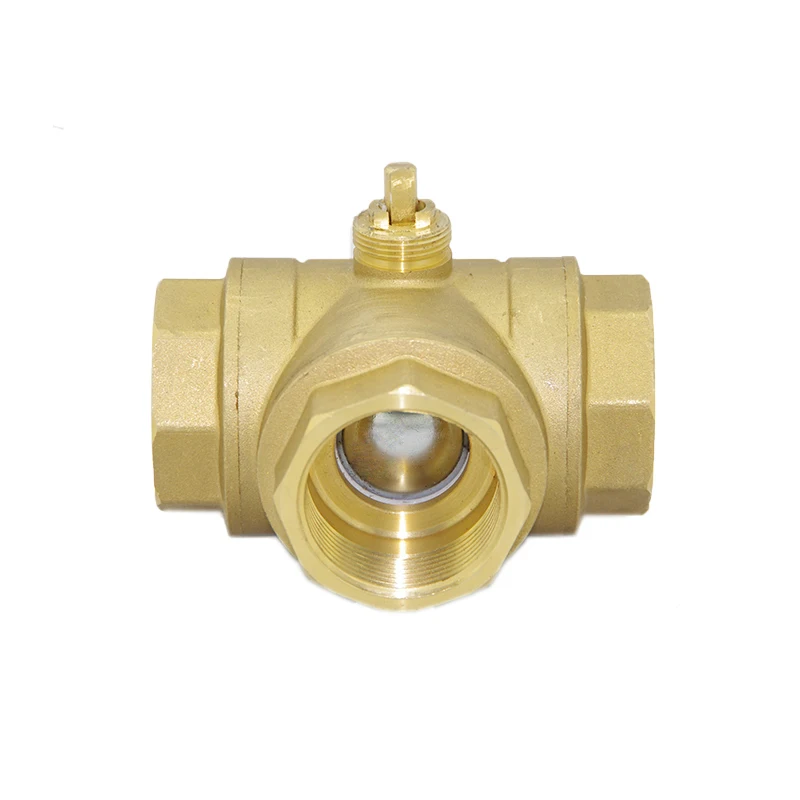DN32 Electric Ball Valve Three-Way Brass Ball Valve Body Female Thread