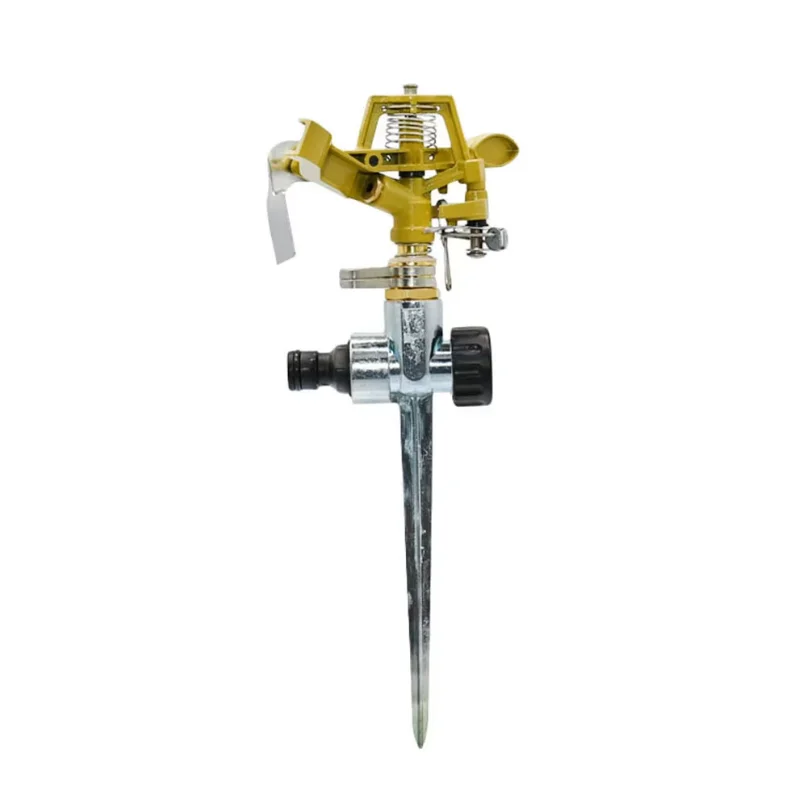 Farm Irrigation Rocker Sprinklers 360 Degree Adjustable Rotating Jet Sprinklers Nozzle Garden Irrigate With Metal Support