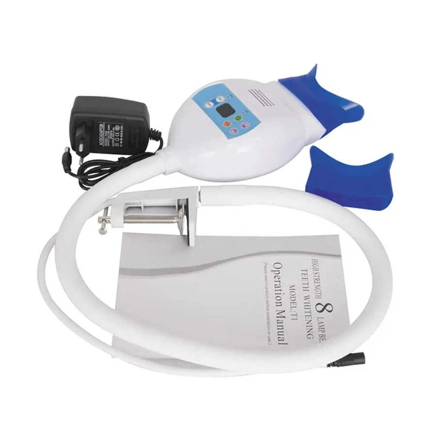 

8 LED Lights Dental Teeth Whitening Lamp Bleaching Accelerator for Home Use Compact Design Fits on Desk Enhances Whitening Resu