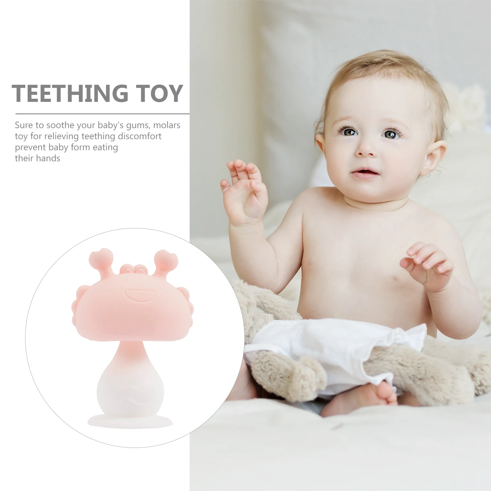 

Teething Toddler Molar Teether Infant Teething Relief Gum Chew Easy Clean Safe Cartoon Lightweight Portable
