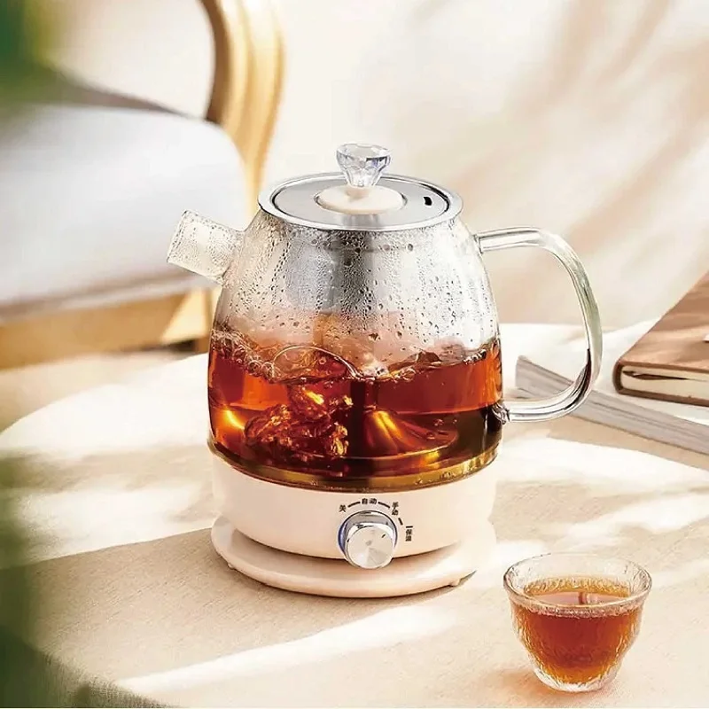 1000ml Mini Tea Maker Home Glass Electric Kettle Multifunctional Pu'er Green Tea Steaming Tea Kettle Automatic Keep Warm 220V