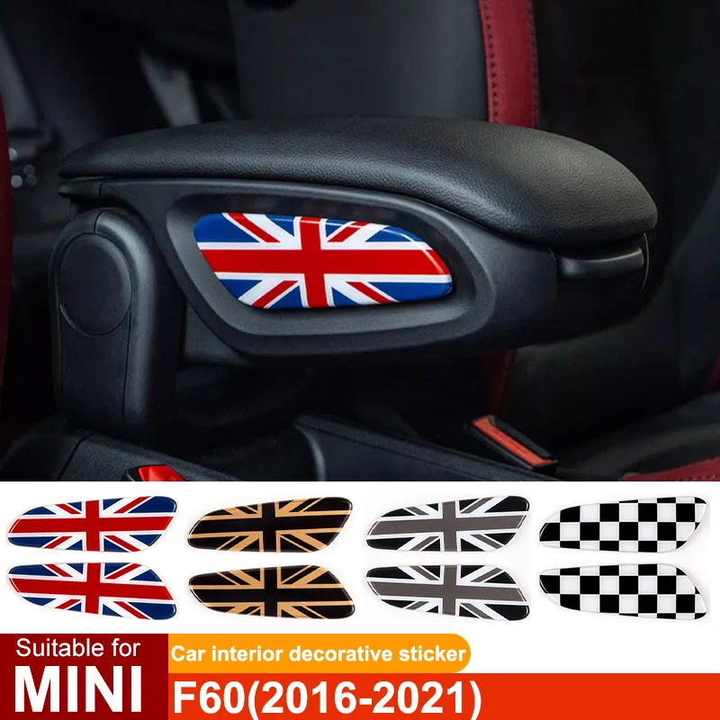 

For MINI ONE Cooper S JCW F60 countryman Car Armrest Box Decorative Cover Sticker ABS Plastic Interior Modification Accessories