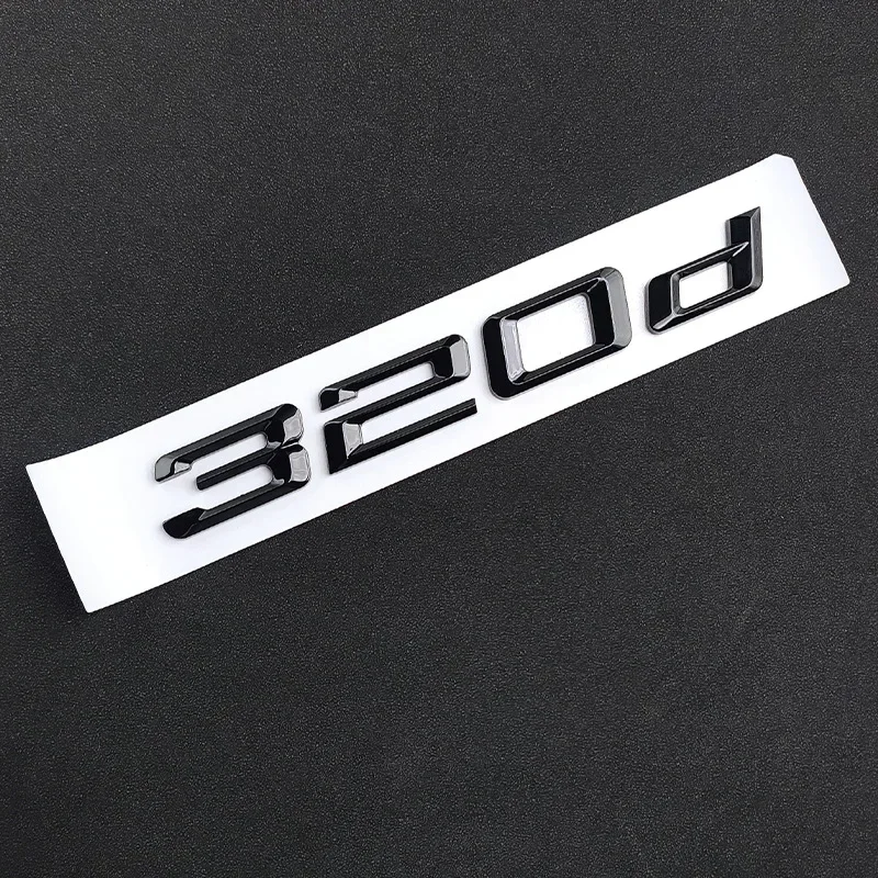 

3D ABS Black Car Letters Emblem Stickers For 3 Series E36 E46 E90 E92 F30 G20 316d 318d 320d 325d 330d Logo Accessories