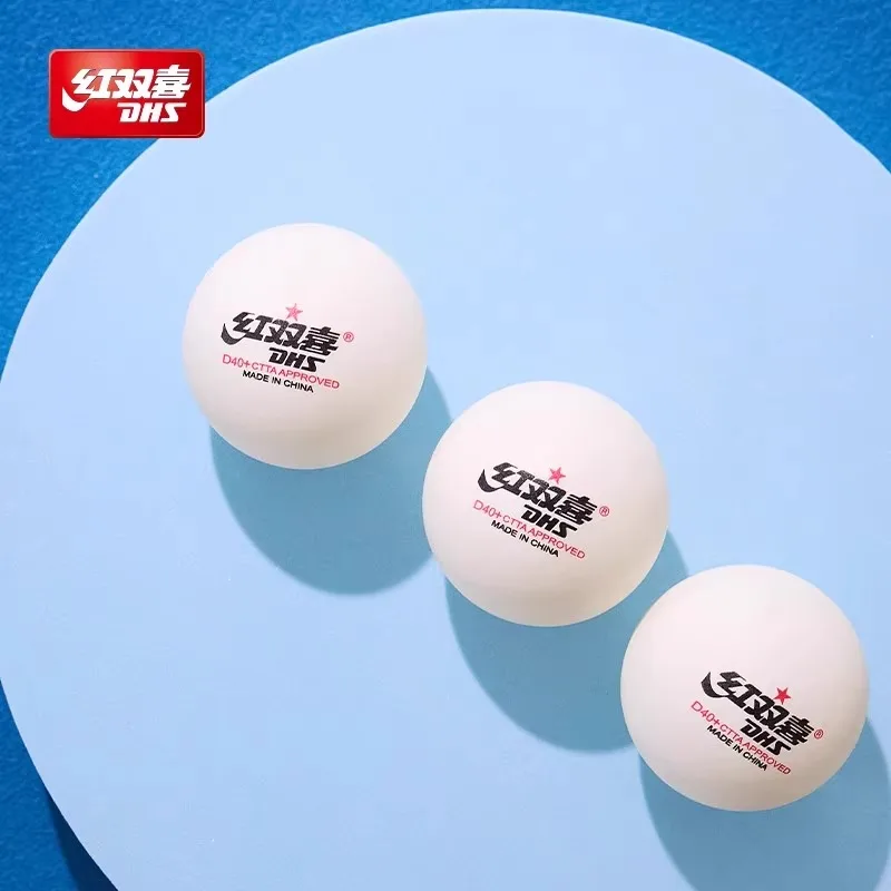 DHS Red Double Happiness Table Tennis Balls 1 Star Ping Pong Ball Adult beginner Student Training 10 Pcs Table Tennis Ball CD40C