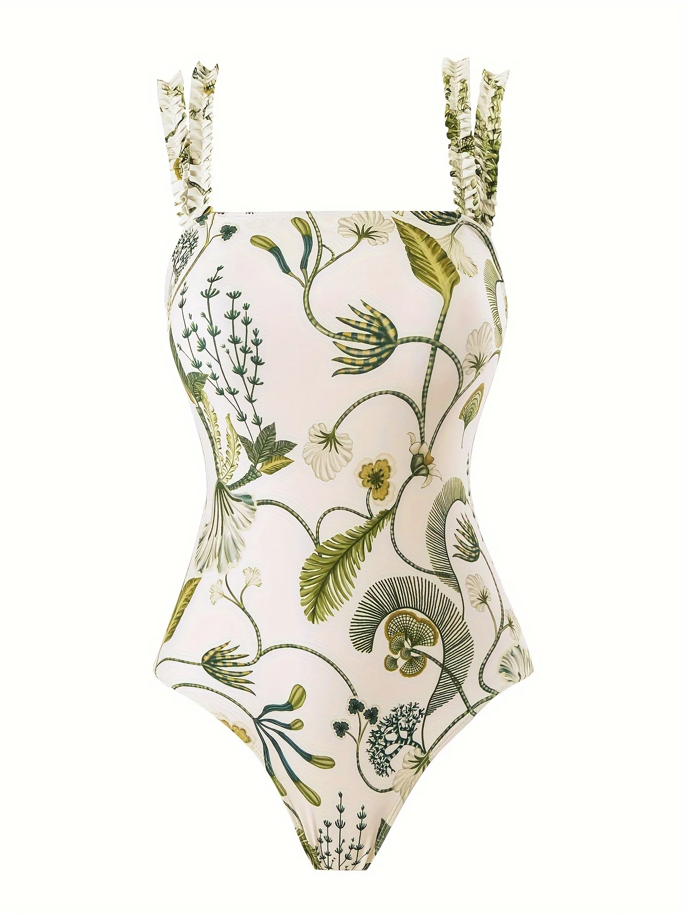 Women's One-Piece Swimsuit  New Fashion Bodycon Swimsuit - Sexy Retro Mesh Swimwear for Women - Stomach Covering Vacation Print