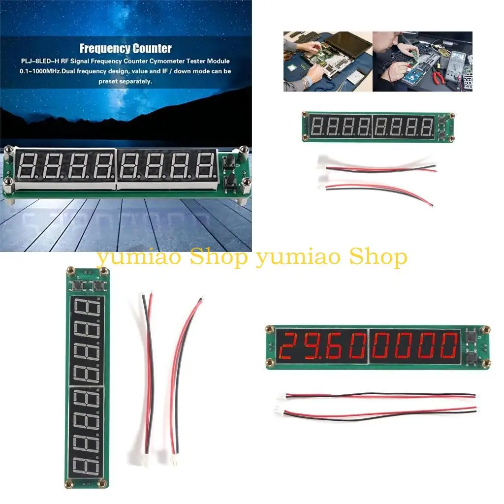 

587b PLJ ~ 8LED Точный частотный счетчик частоты частоты радиочастотного сигнала для электронных инженеров и энтузиастов DIY