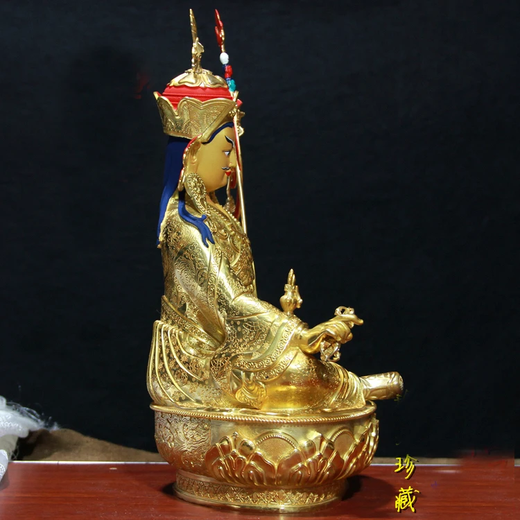 High grade TOP buddha statue # Southeast Asia Thailand Buddhism Gilding golden Rinpoche Padmasambhava large