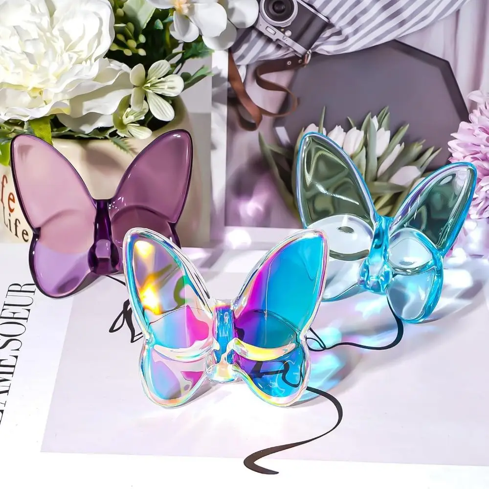 

Multiple Color Crystal Butterfly Figurines Super Winkling Clear Crystal Flying Butterfly Collectible Vivid Reflective