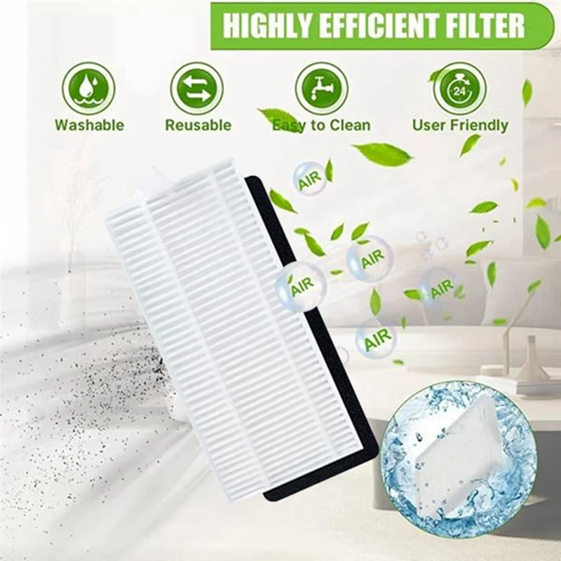 ABBK-10PCS Per ILIFE V3x/A20/T20S/Polaris PVCR 3600/G2 0926W/G2 0726W/G2 1226 Kit di accessori Filtro Hepa per vuoto