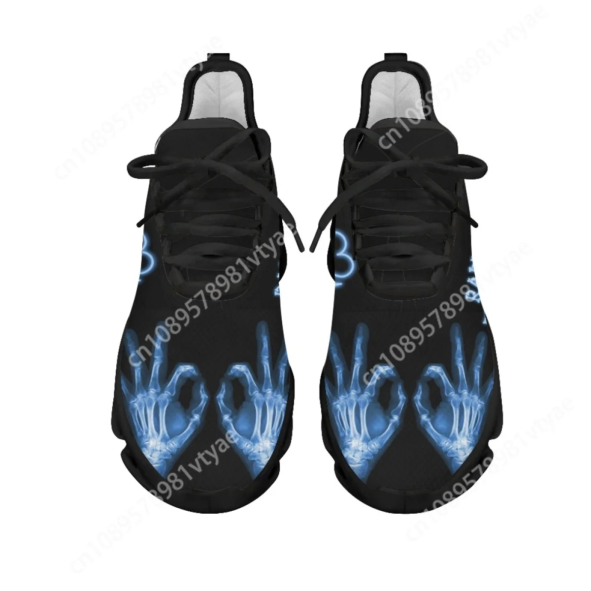 Zapatillas de deporte para Hombre, zapatos planos, ligeros, informales, con estampado azul, tecnología radiológica, hechos a medida, 2023