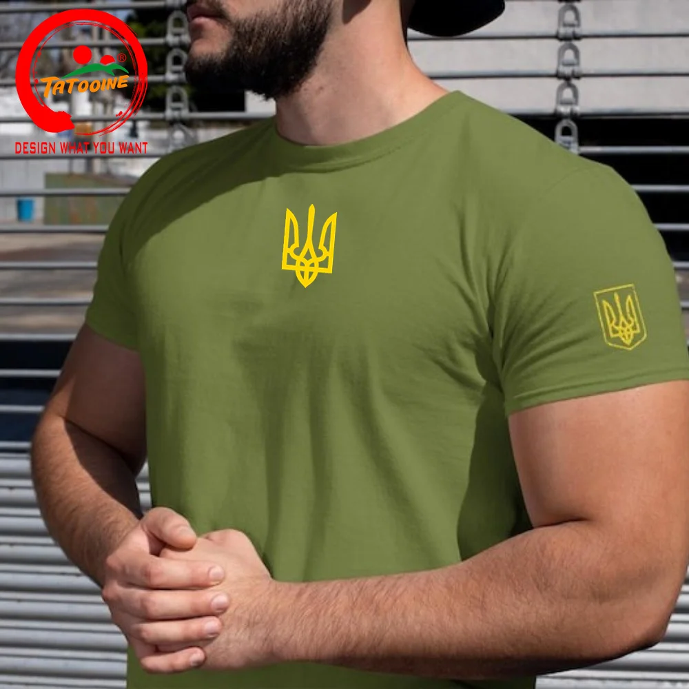 

Украинская футболка, мужская футболка с гербом Украины и логотипом, футболка Зеленского, мужская футболка с короткими рукавами и круглым вырезом, стандартная одежда, уличная футболка