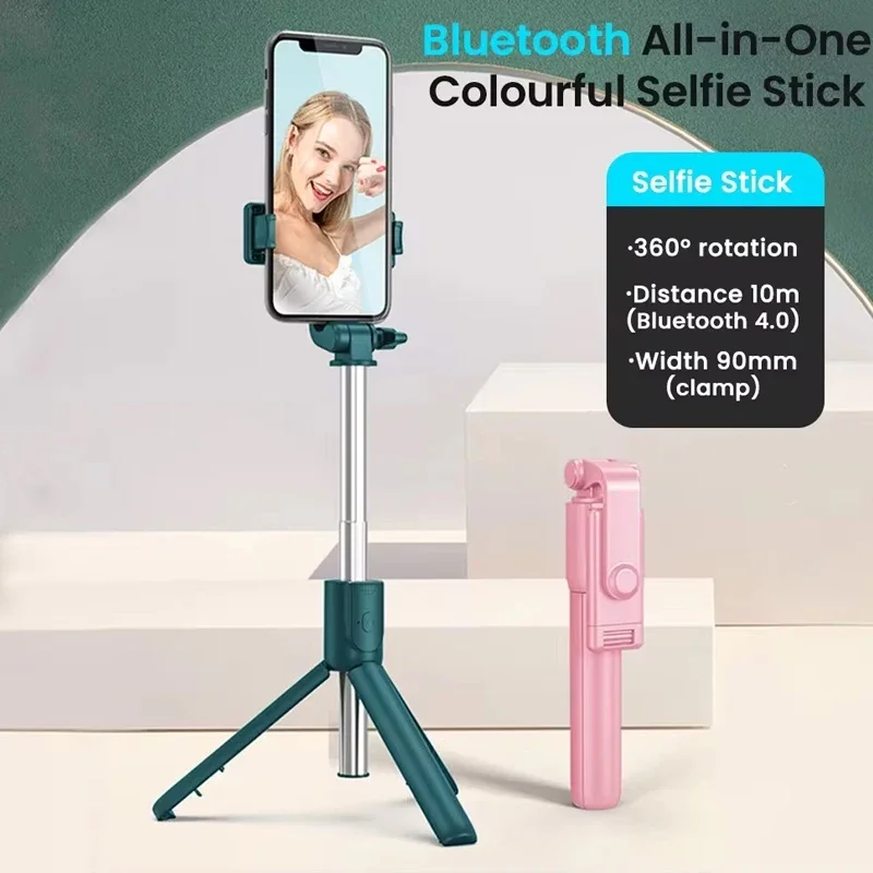 Selfie Stick Wireless Tripod Stand with Light Bluetooth Remote Extendable Tripod for iPhone Mobile Phone Tiktok Live Streaming