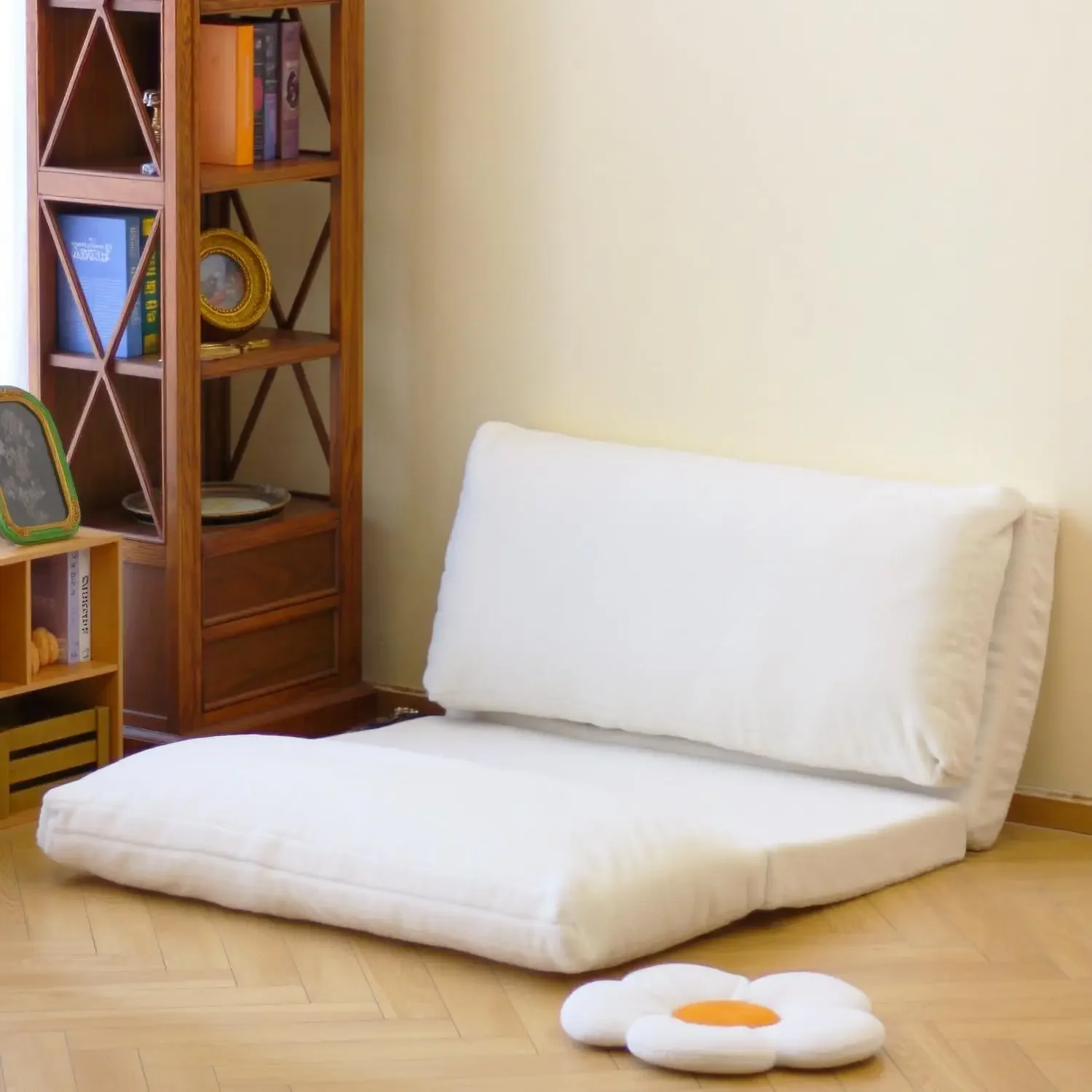 Folding Matress Sofa Bean Bag Bed, Foam Filling Folding Matress Sofa, Includes Removable and Machine