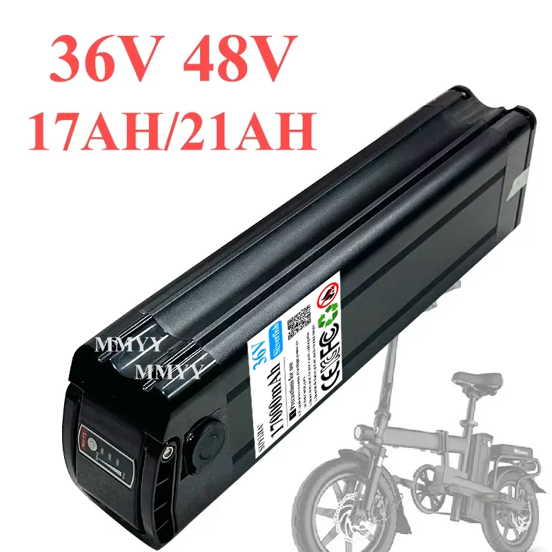 48V 17Ah 21Ah 1000W 750W geeignet für Silberfisch-Lithium-Ionen-Akku 36V Lithium-Ionen-Akku mit Ladegerät
