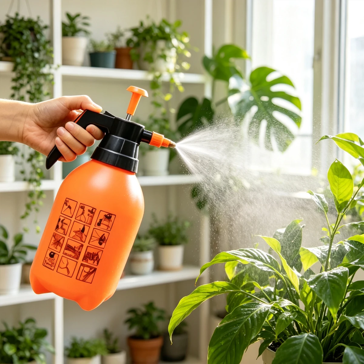 2 Liter Pressure Watering Can Manual Pressurized Gardening Tools Garden Irrigation Sprayer Spray Vegetable Products Water Fogger