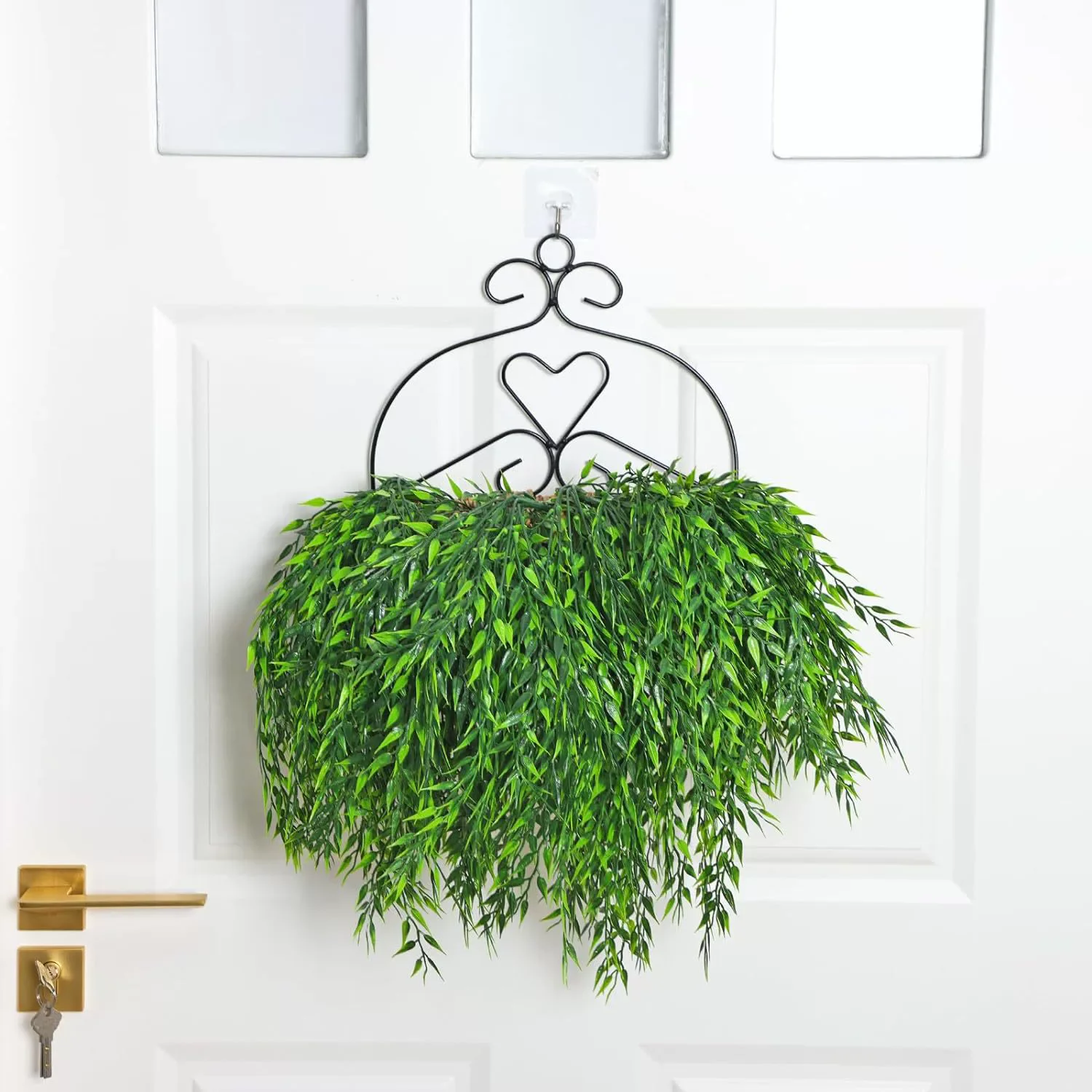 50 سنتيمتر نبات الصفصاف الاصطناعي البلاستيك الخوص أوراق الصفصاف الخضرة الكرمة نباتات معلقة لحفل الزفاف حديقة المنزل الجدار الديكور