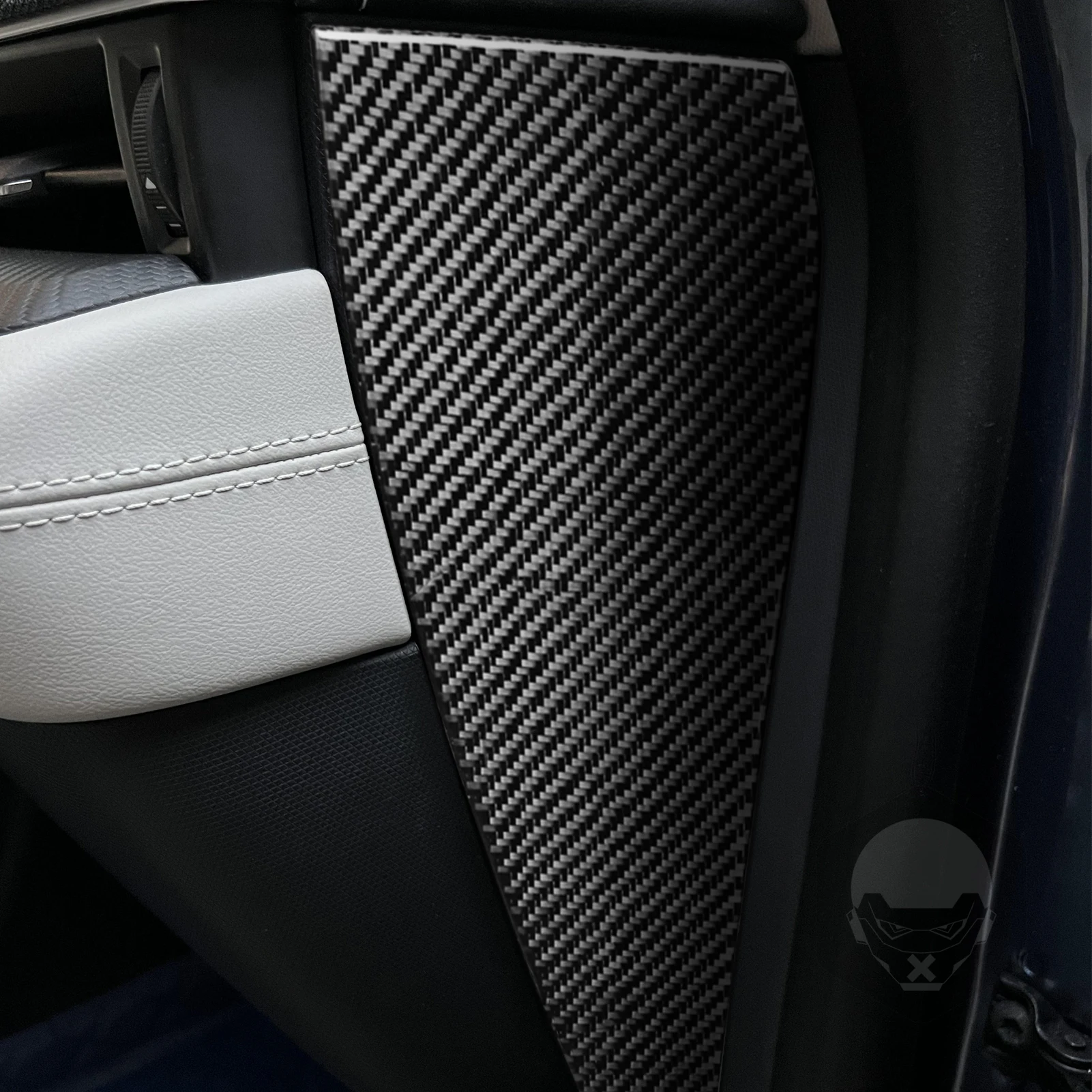 Real Carbon Fiber Car Accessories Dashboard Side Door Slot Panel Decorative Cover Soft Sticker For Ford Mustang Mach E 2021 2022