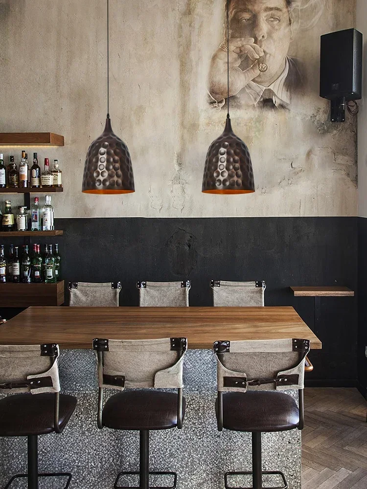 

New Industrial Wind Dining Table Ceiling Chandelier Bar Retro Art Lamp Original Hotel Bedroom Bedside Design lighting