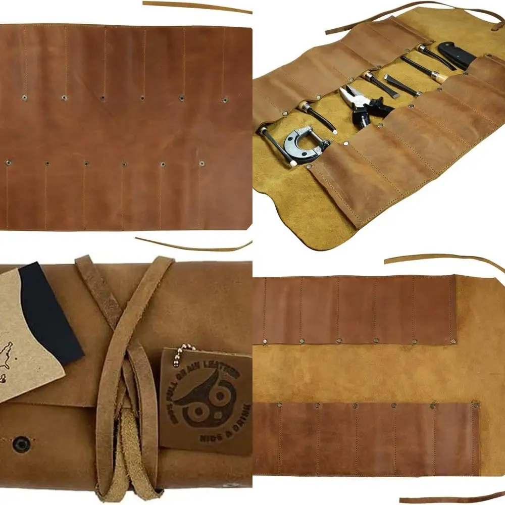 

Portable Heavy-Duty 12-Pocket Tool Roll Bag for Mechanics - Durable, Foldable, and Perfect for Travel